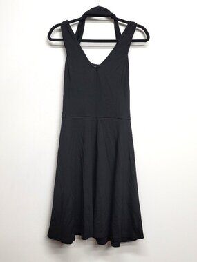 City Chic Black V-Neck Strappy Halter Fit & Flare Dress 20